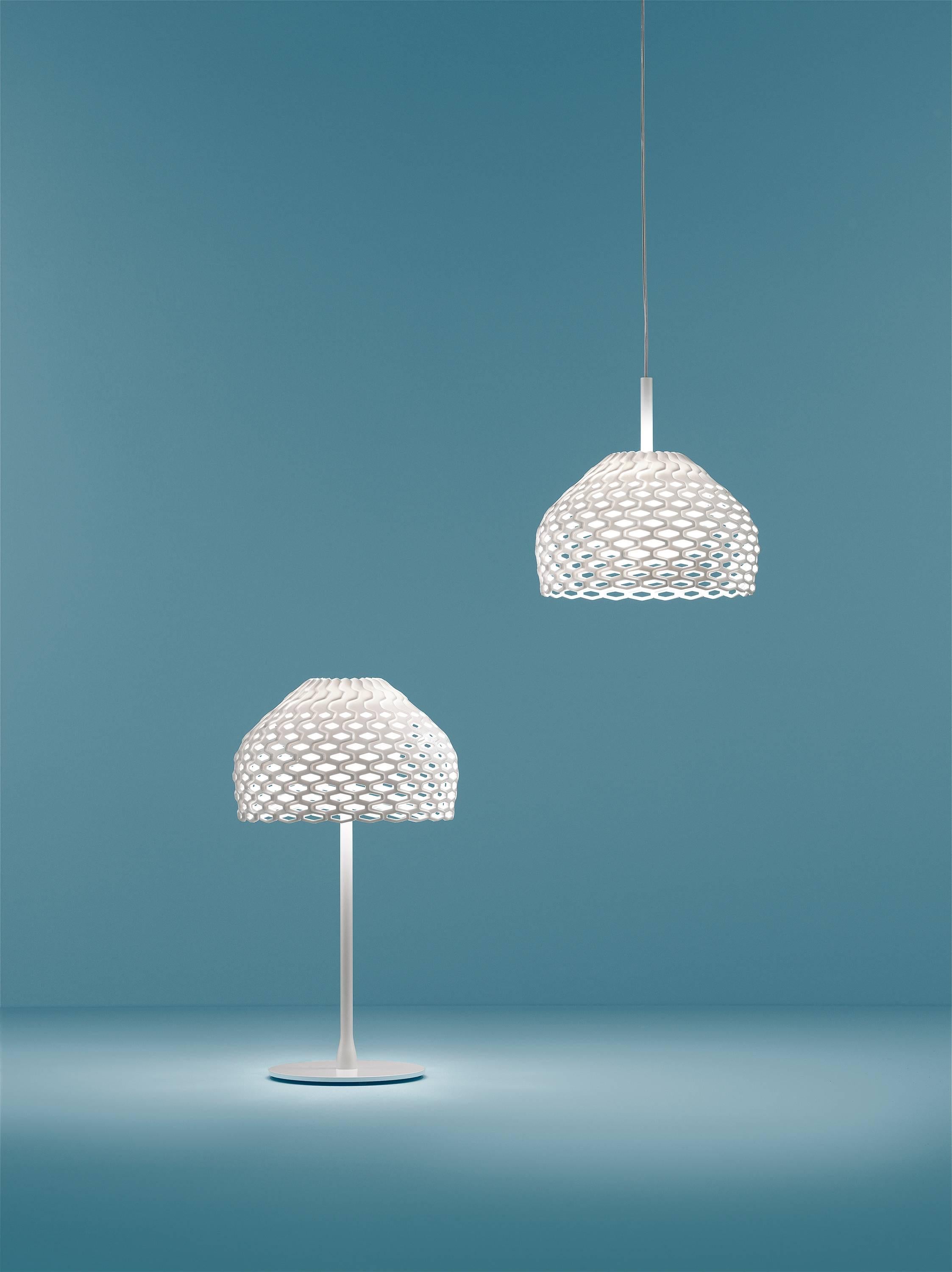 Its name is French for “armadillo,” the unassuming animal whose brilliant structure keeps it protected—and makes it unique. Designer Patricia Urquiola conceptualized this table lamp to play on the filtration of light, with remarkable results.

The