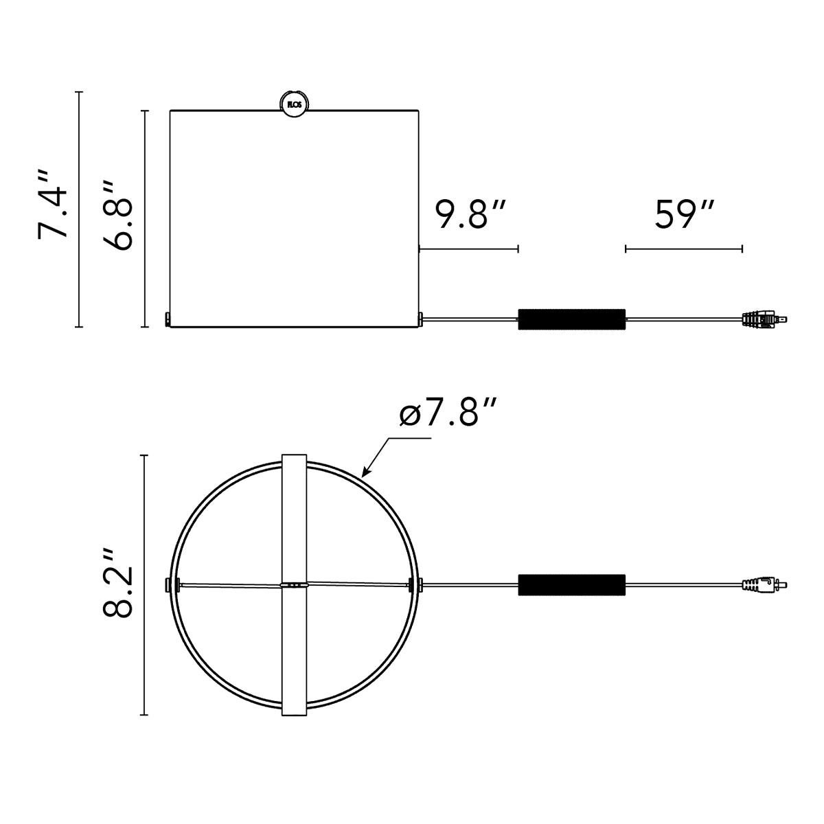 Flos To-Tischlampe T1 in eloxiertem Schwarz von Guglielmo Poletti im Angebot 5