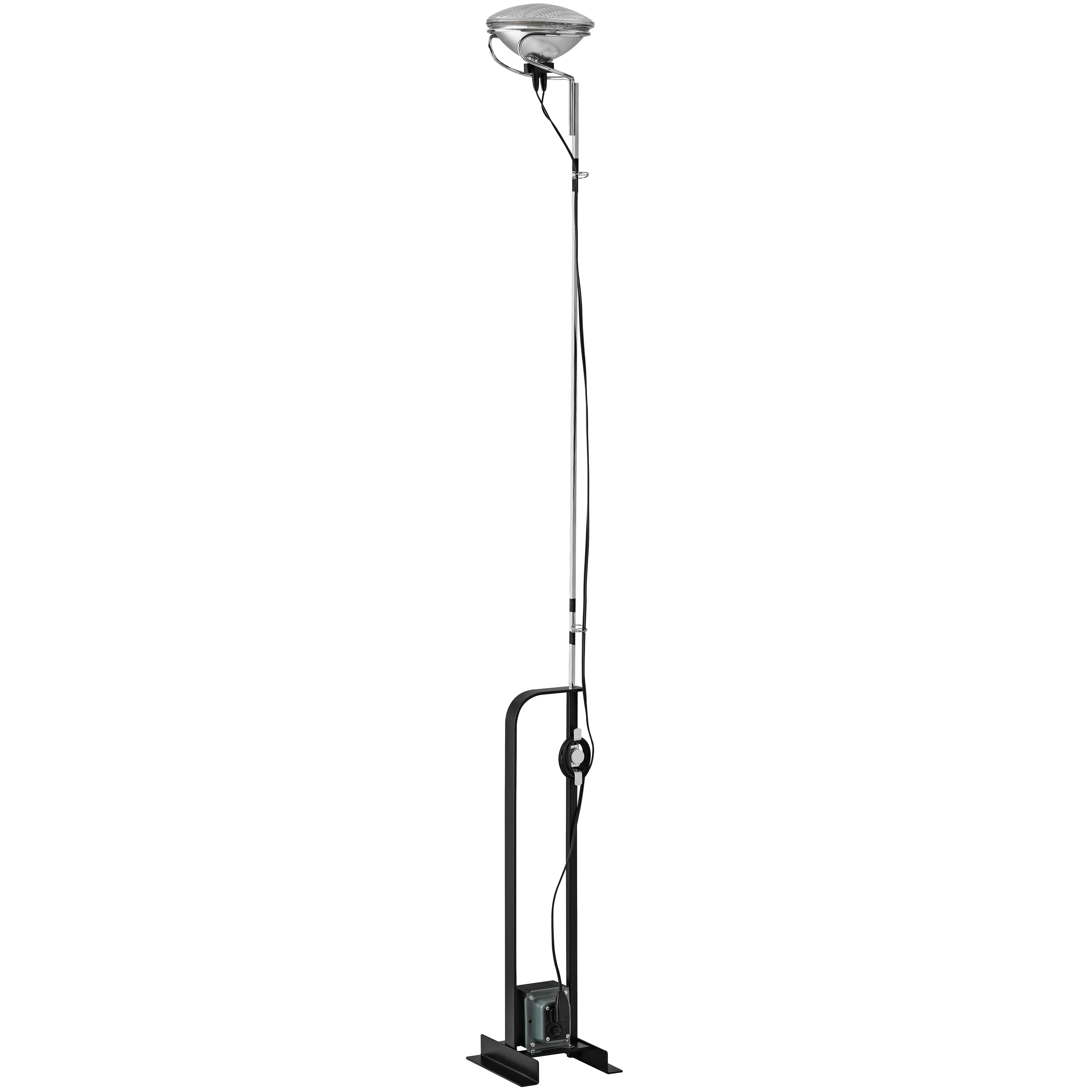 FLOS Toio Floor Lamp in Black by Achille & Pier Giacomo Castiglioni