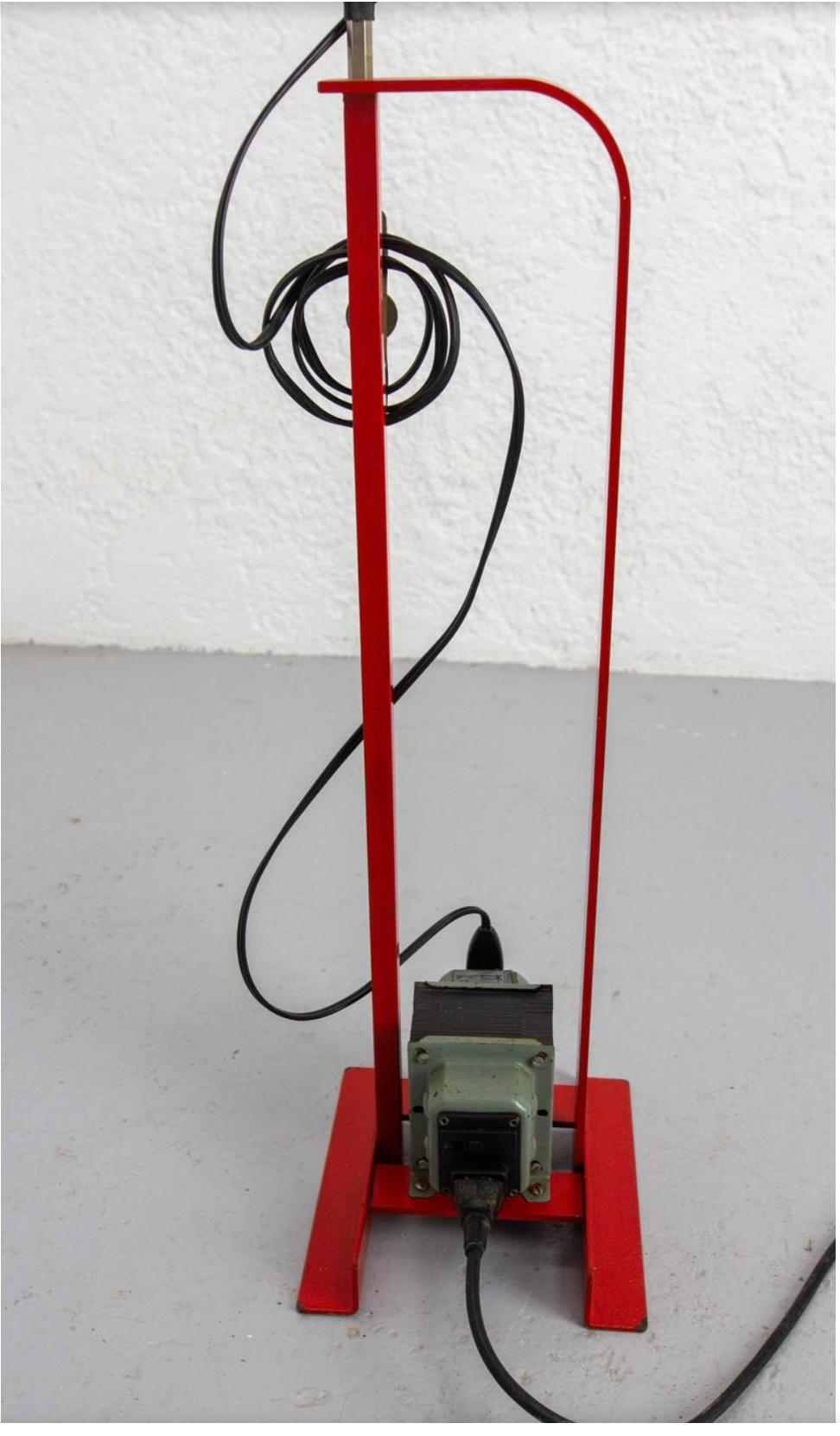 Mid-Century Modern FLOS Toio Floor Lamp in Red by Achille & Pier Giacomo Castiglioni For Sale