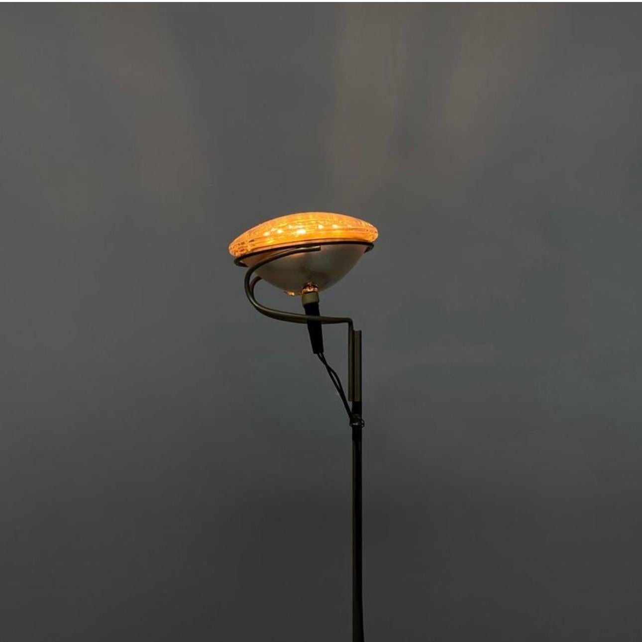 Steel FLOS Toio Floor Lamp in Red by Achille & Pier Giacomo Castiglioni For Sale