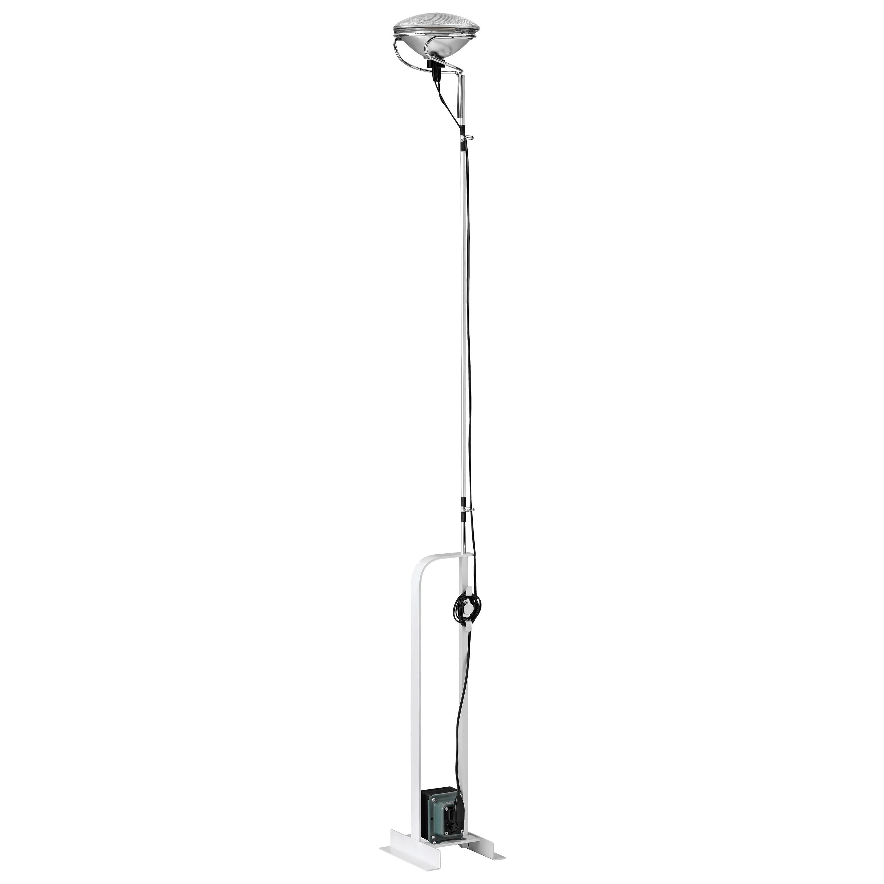 FLOS Toio Floor Lamp in White by Achille & Pier Giacomo Castiglioni For Sale