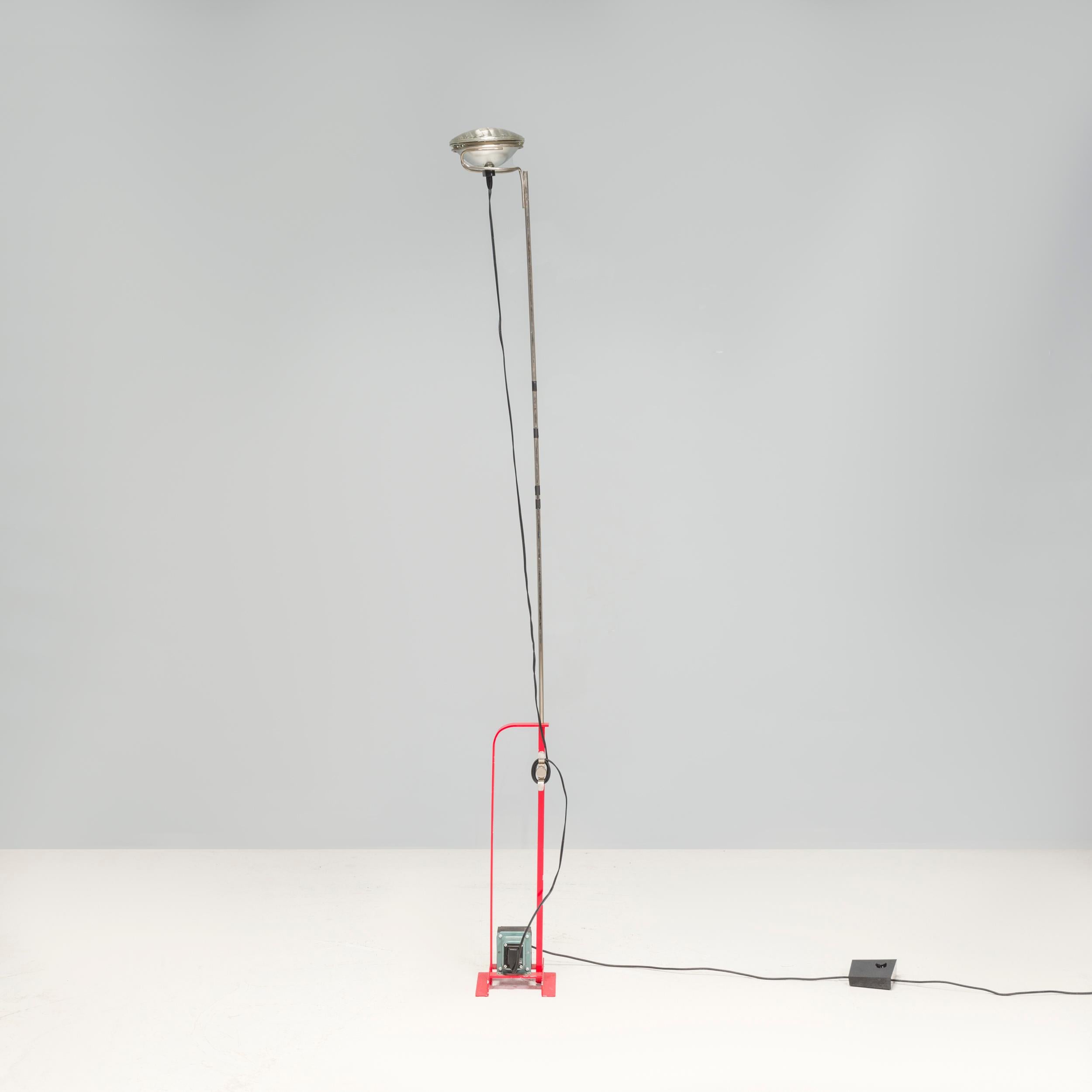 Flos Toio LED Red by Achilles And Piergiacomo Castiglioni Floor Lamp In Good Condition For Sale In London, GB