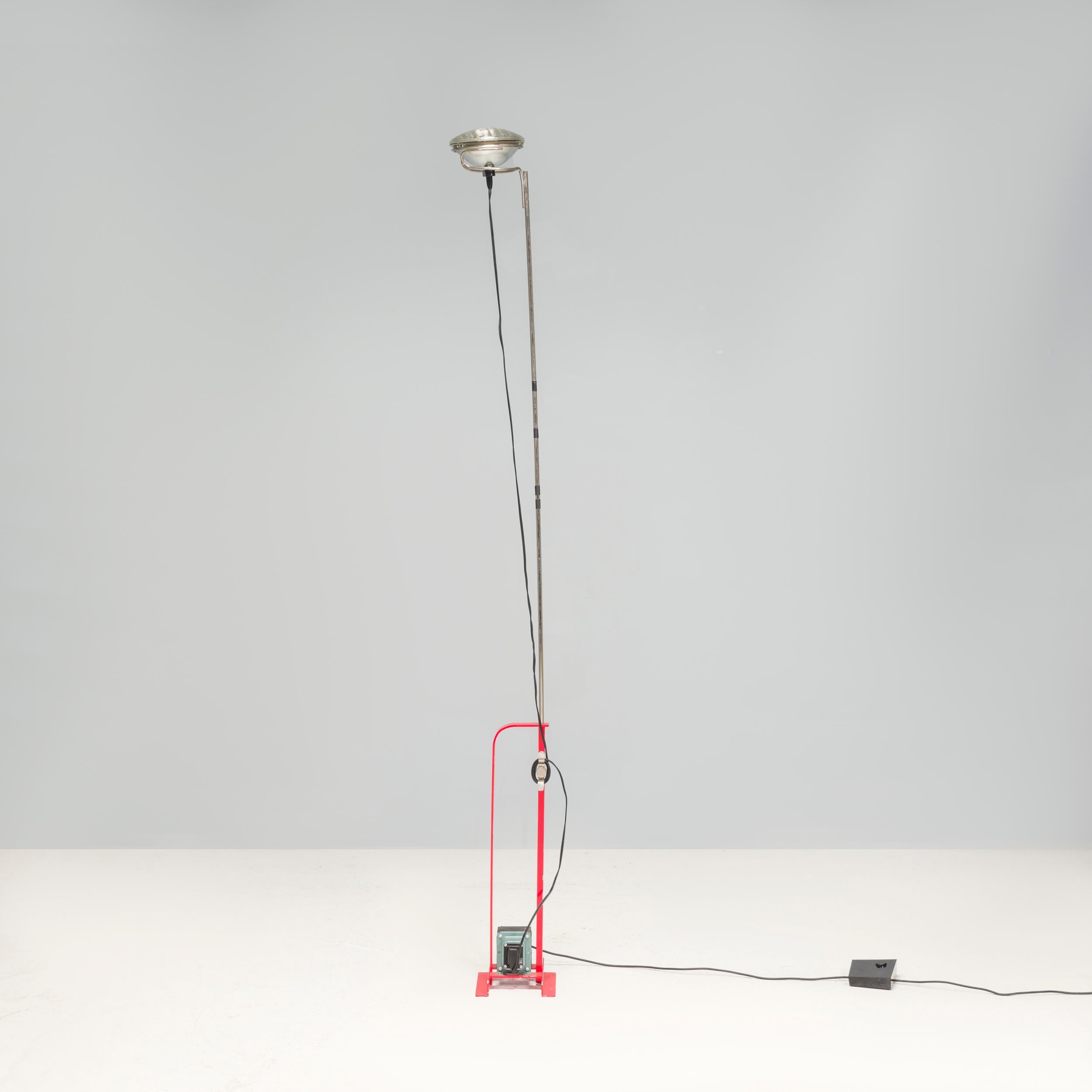 Flos Toio LED Red by Achilles And Piergiacomo Castiglioni Floor Lamp In Good Condition In Basildon, London