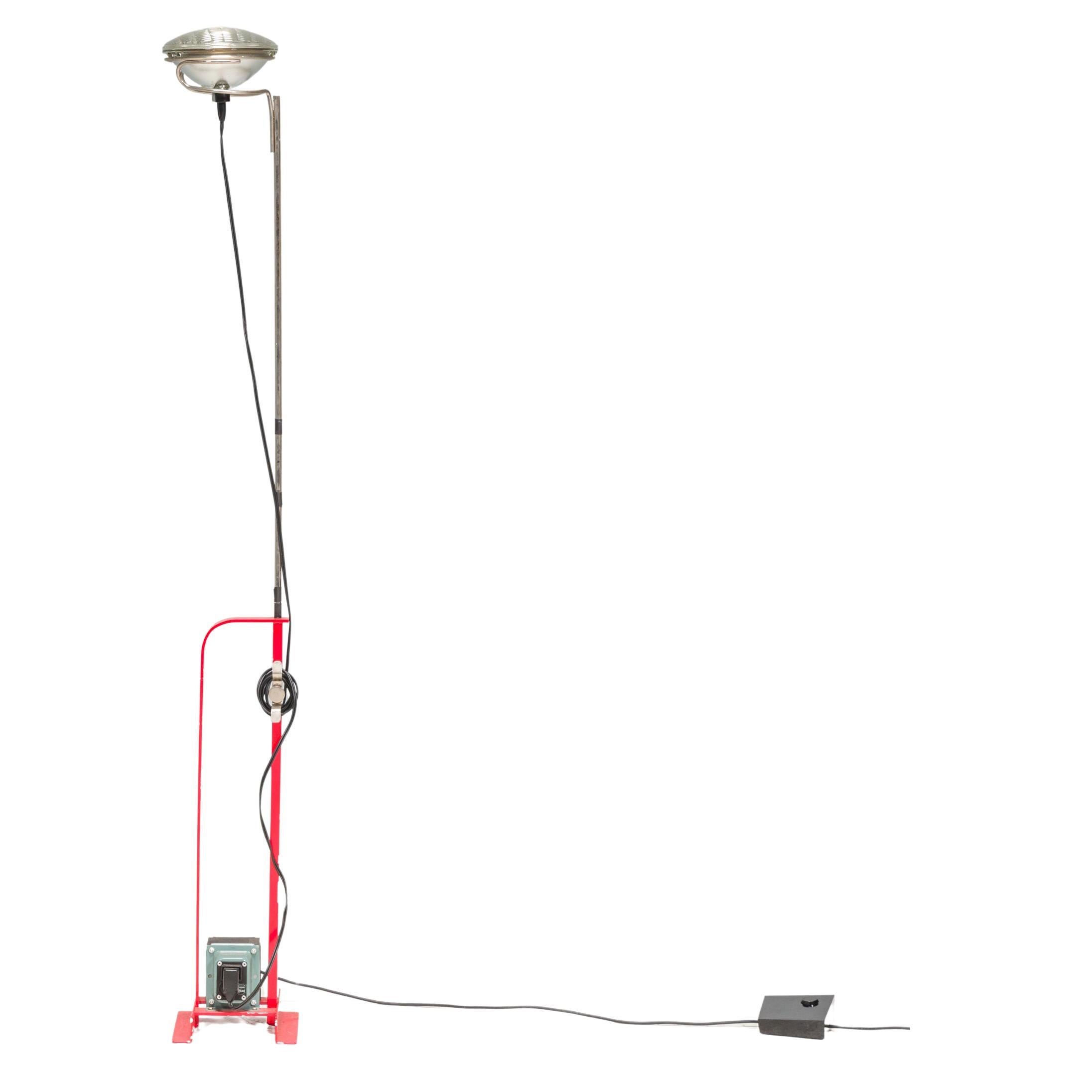 Flos Toio LED Red by Achilles And Piergiacomo Castiglioni Floor Lamp For Sale