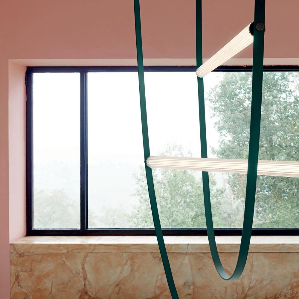 XXIe siècle et contemporain Lampe  suspension en fil de fer Flos en vert fort de Formafantasma en vente
