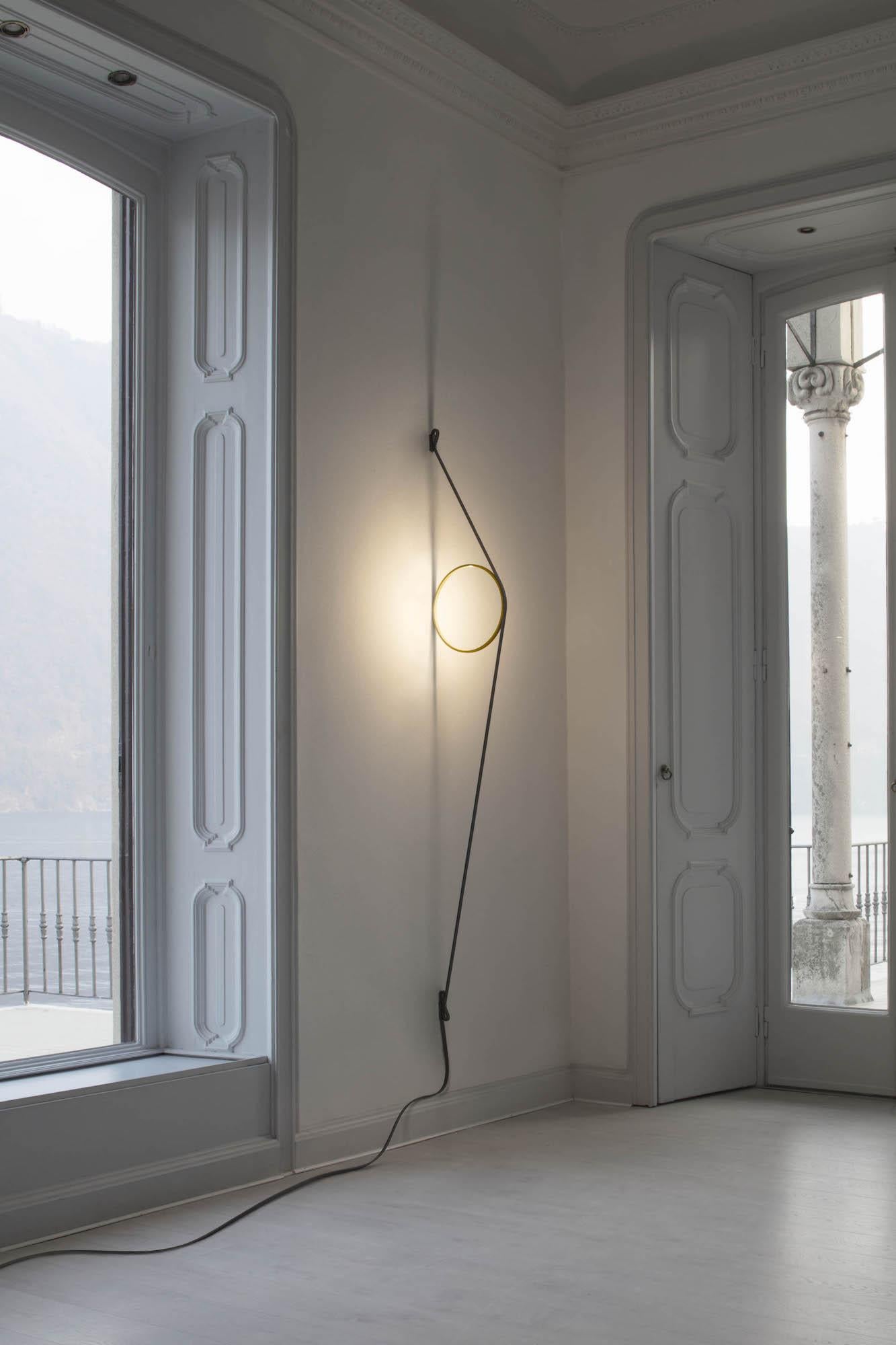 Italian FLOS Wirering Wall Light in Grey and Gold by Formafantasma For Sale