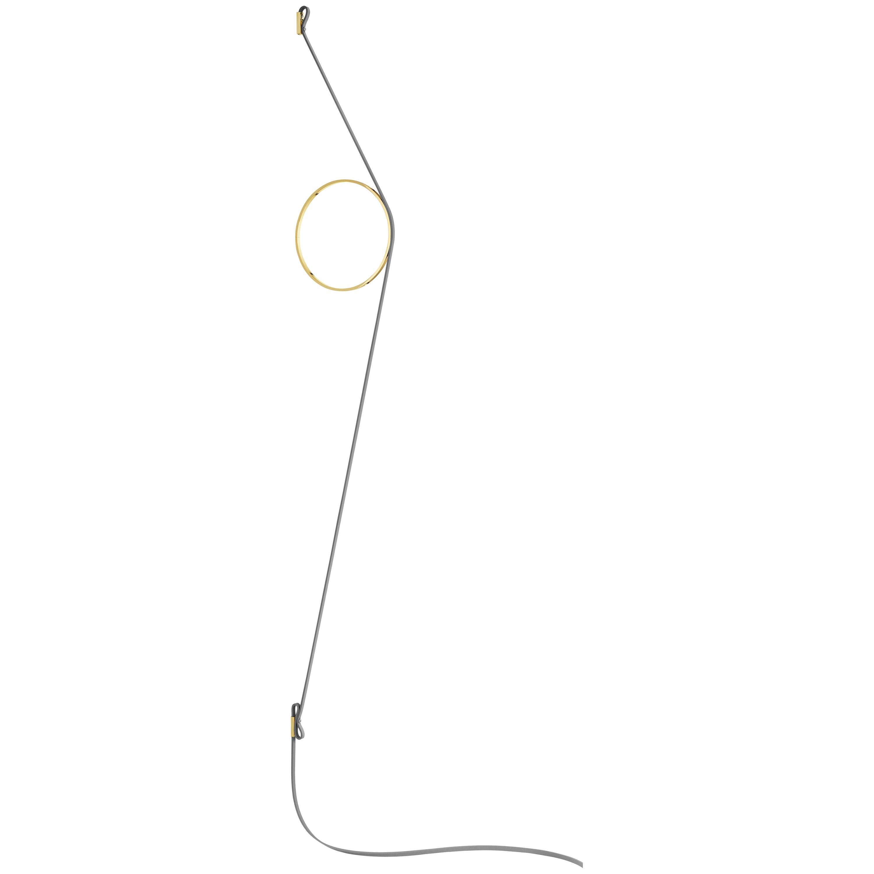 FLOS Wirering Wall Light in Grey and Gold by Formafantasma For Sale