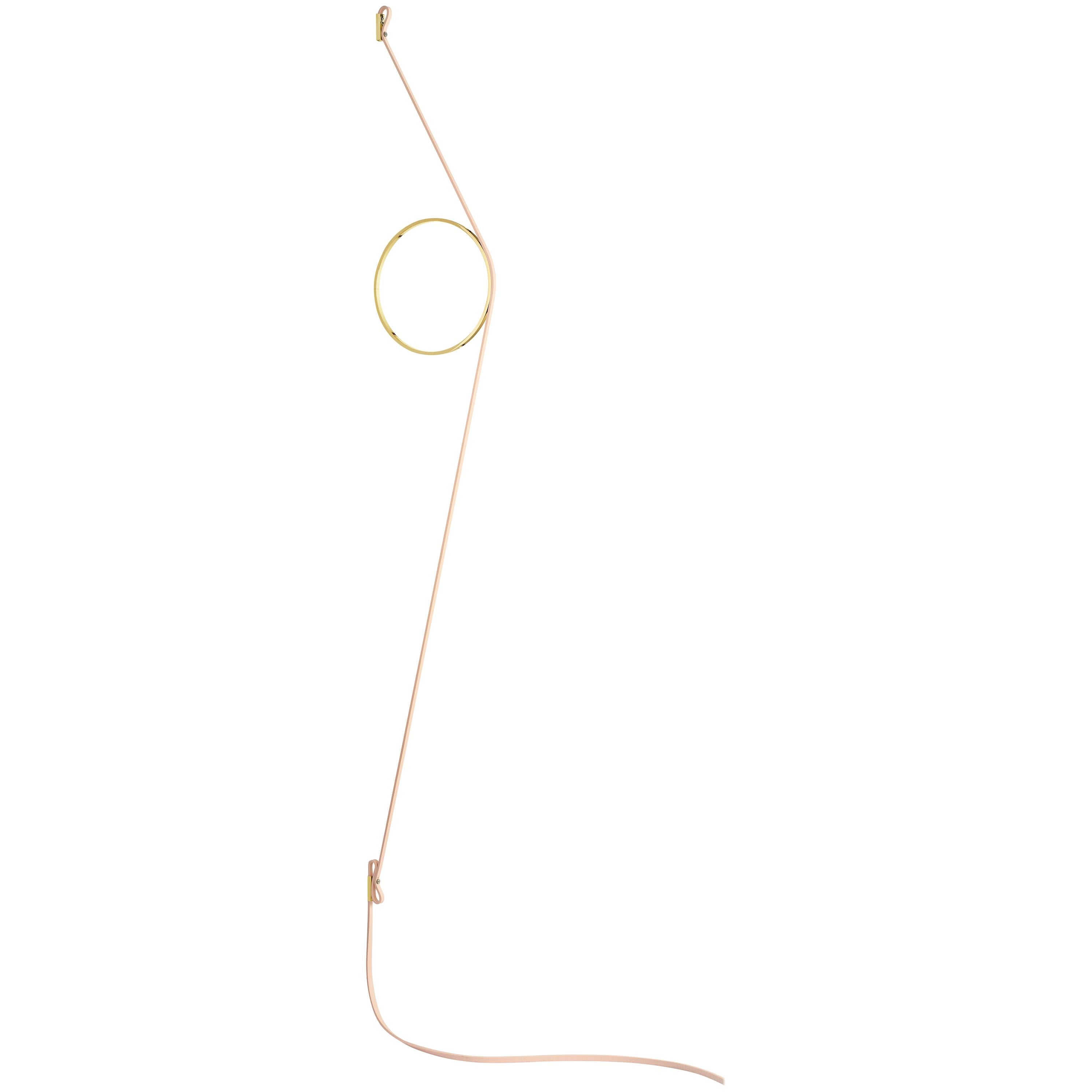 FLOS Wirering Wall Light in Pink and Gold by Formafantasma