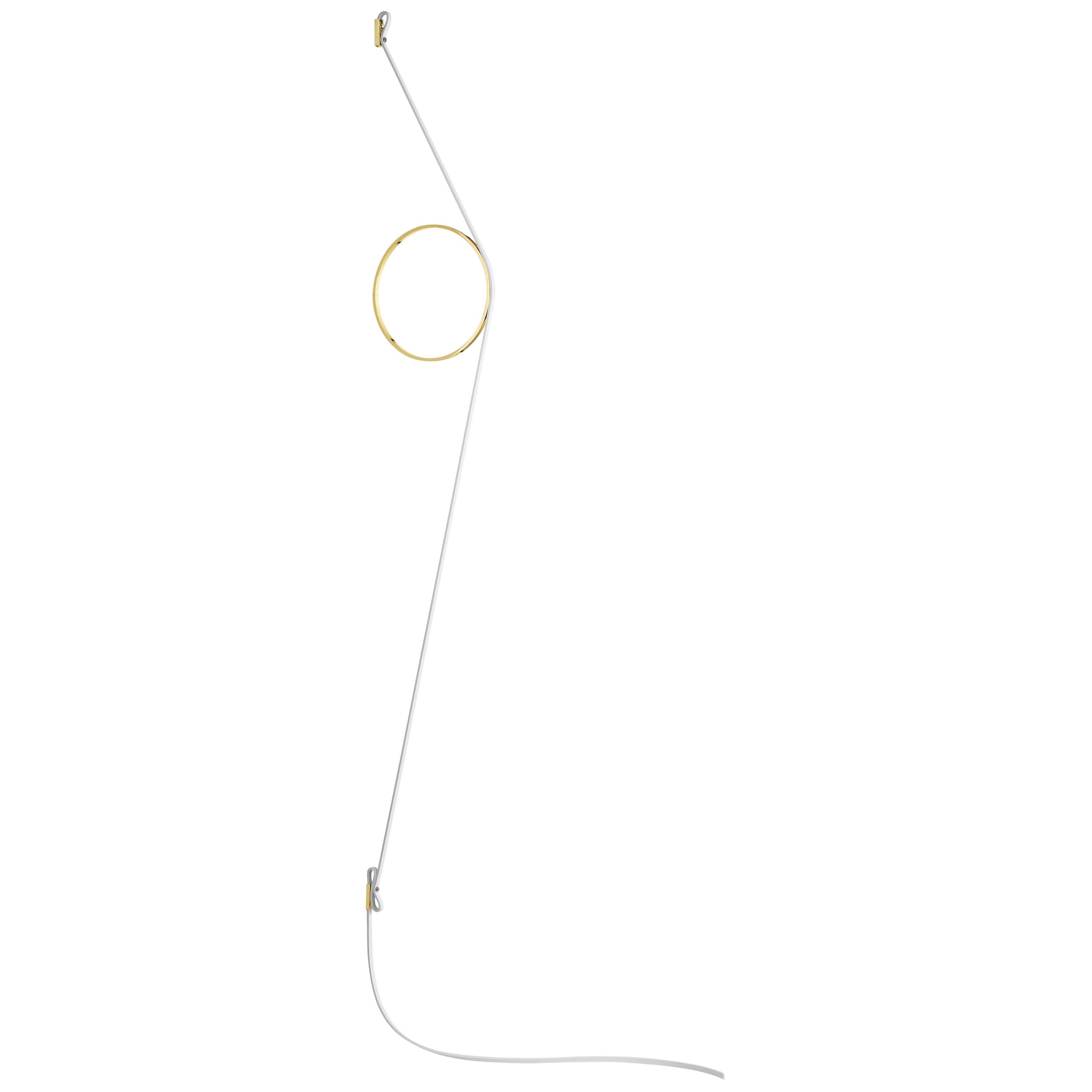 FLOS Wirering Wall Light in White and Gold by Formafantasma