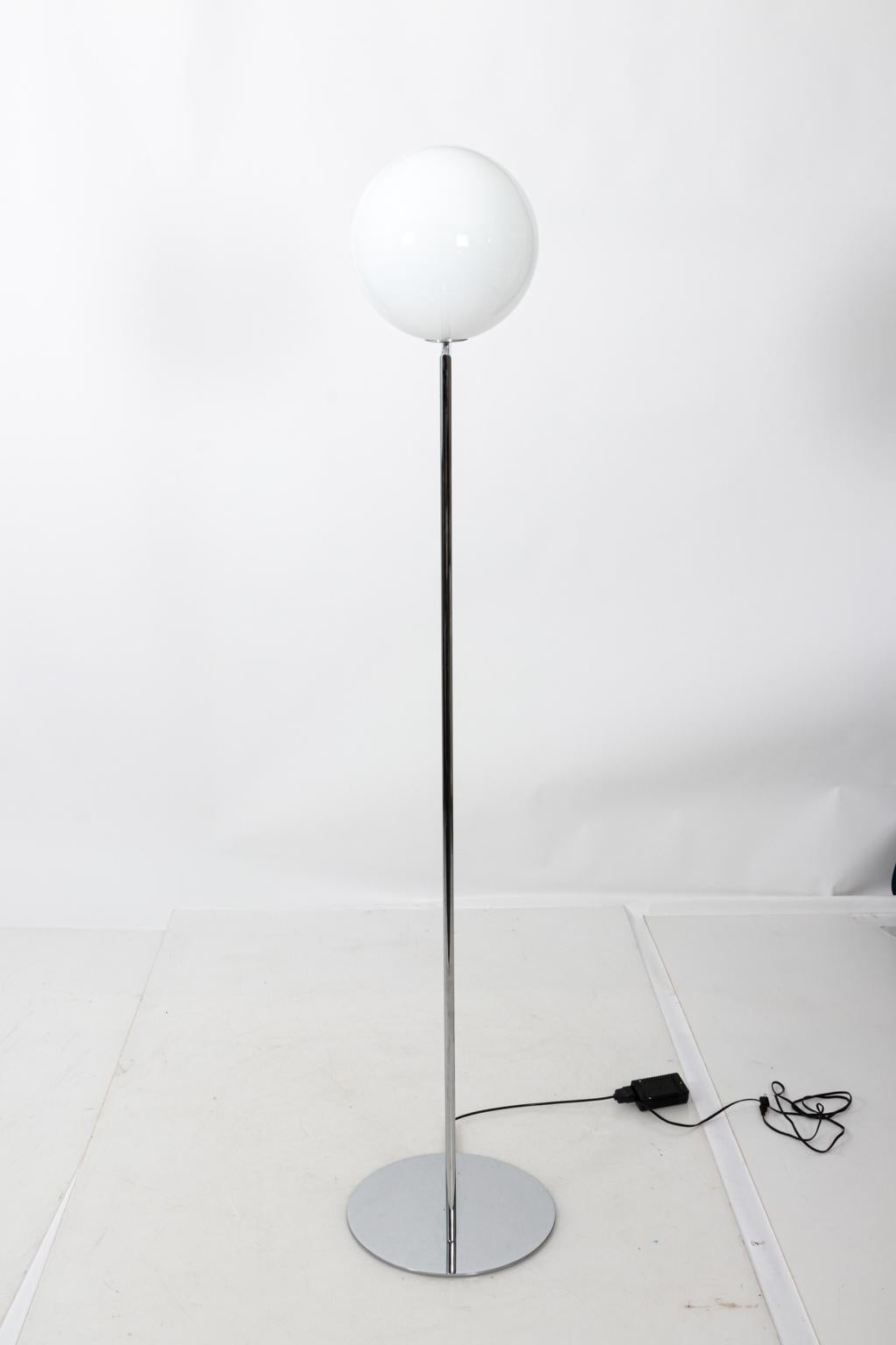 20th Century Floss Polished Chrome Standing Floor Lamp