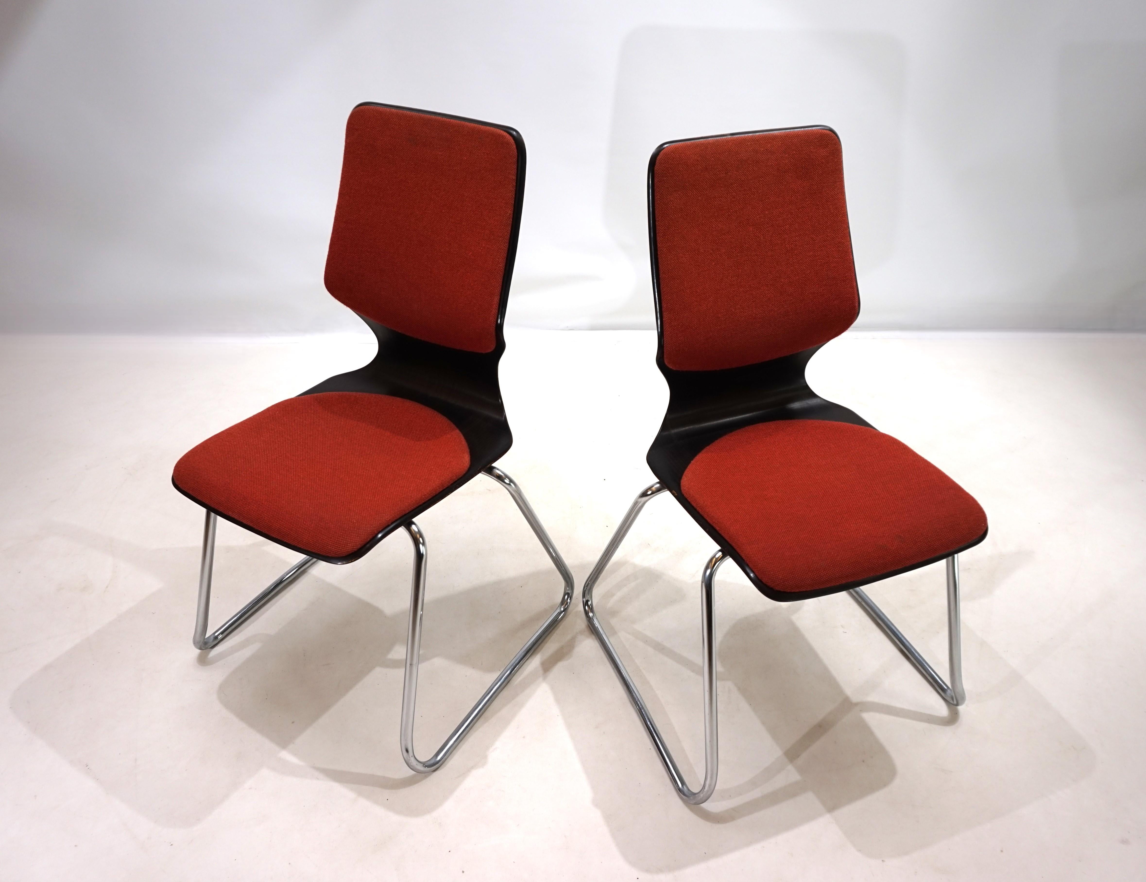 Flötotto set of 2 Pagwood chairs by Elmar Flötotto For Sale 3