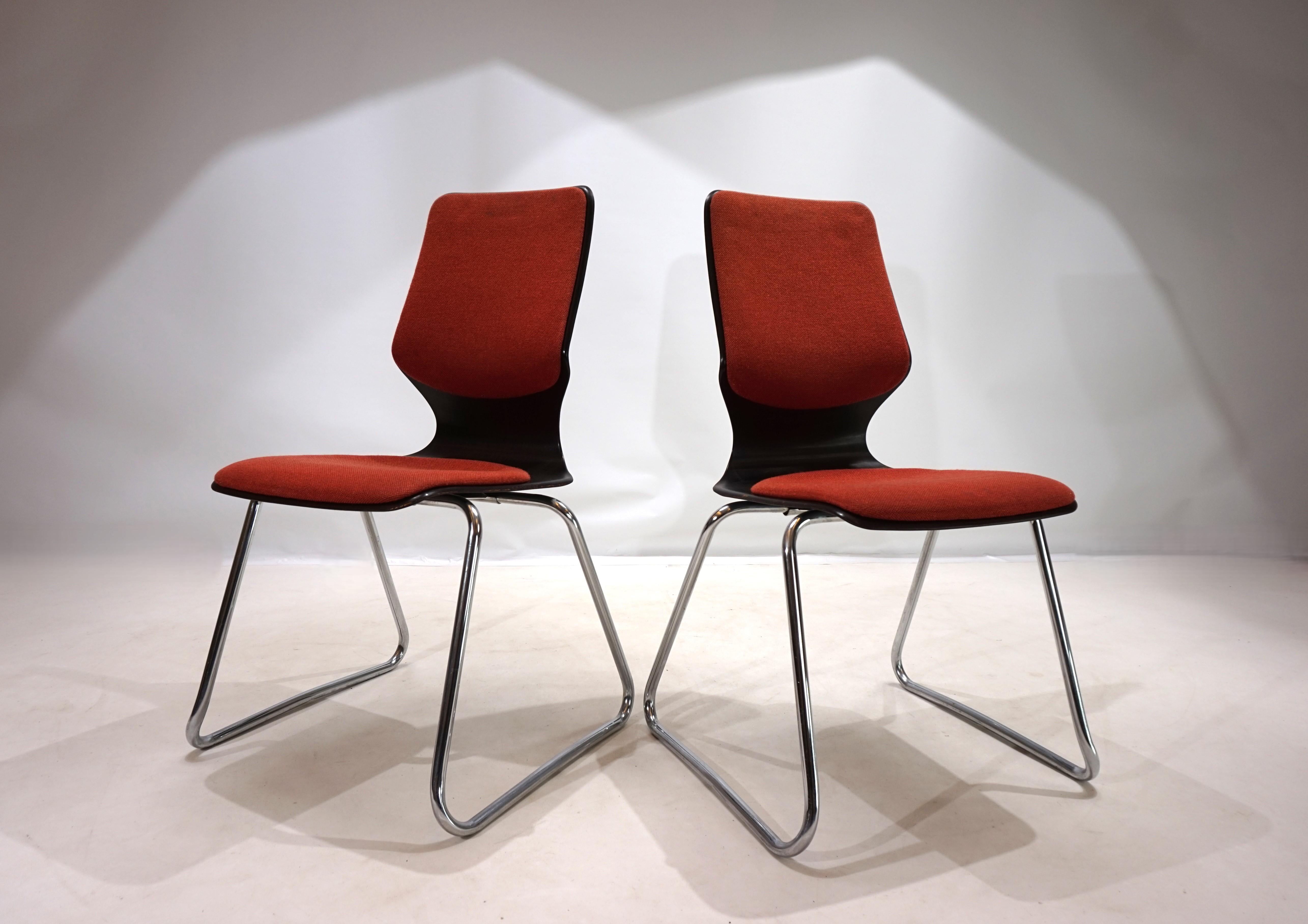 Flötotto set of 2 Pagwood chairs by Elmar Flötotto For Sale 5