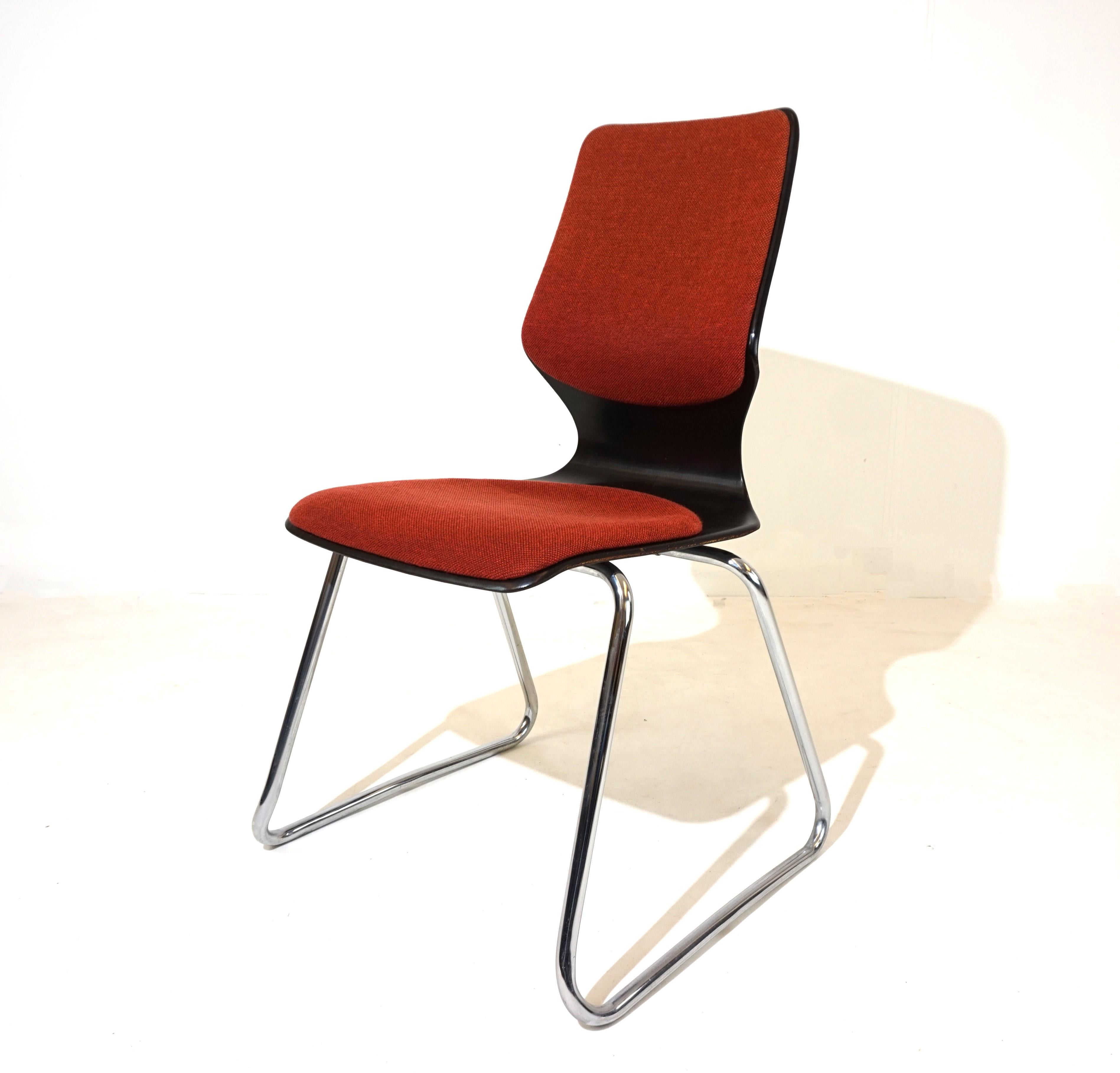 Flötotto set of 4 Pagholz chairs by Elmar Flötotto For Sale 11