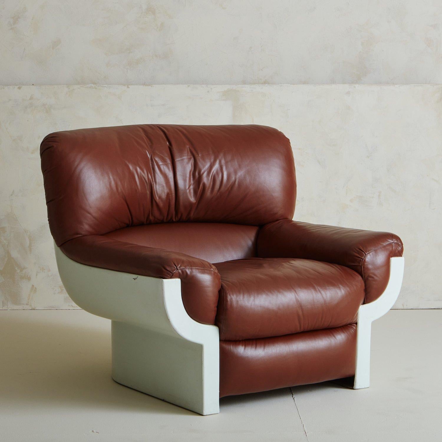 Flou Loungesessel von Augusto Betti für Habitat Faenza, 1968 '2 verfügbar' (Moderne der Mitte des Jahrhunderts) im Angebot