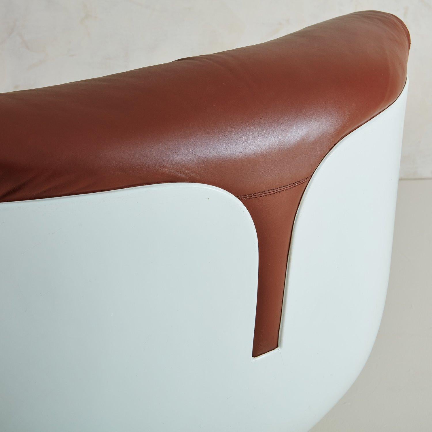 Leather Flou Lounge Chairs by Augusto Betti for Habitat Faenza, 1968 '2 Available' For Sale