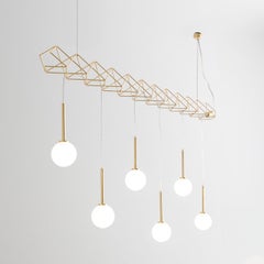 Flow 6-Light Golden Chandelier
