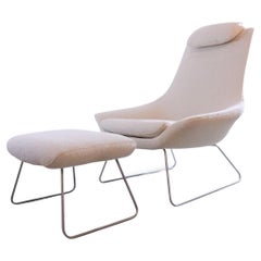 Flow Armchair and Footstool by Tom Lloyd and Luke Pearson for Walter Knoll