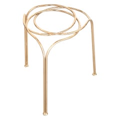 Flow Aureo Contemporary and Minimalist Gold Stool Made in Italy by LapiegaWD