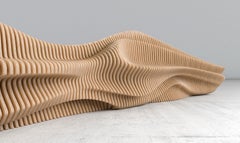 Flow Bench in Plywood - Custom Parametric Sculptural Seating