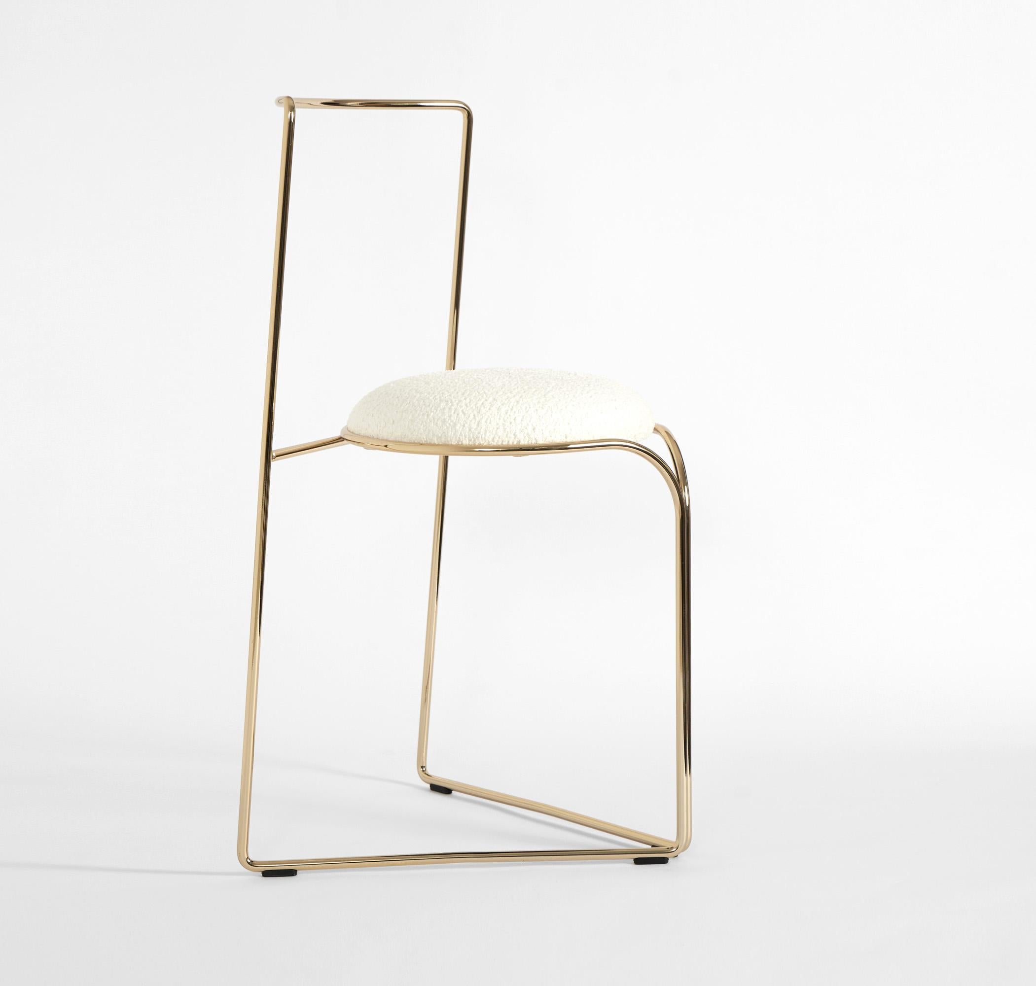 Flow Chair Gold Cloud Contemporary und Stuhl Made in Italy von LapiegaWD (Verzinkt) im Angebot