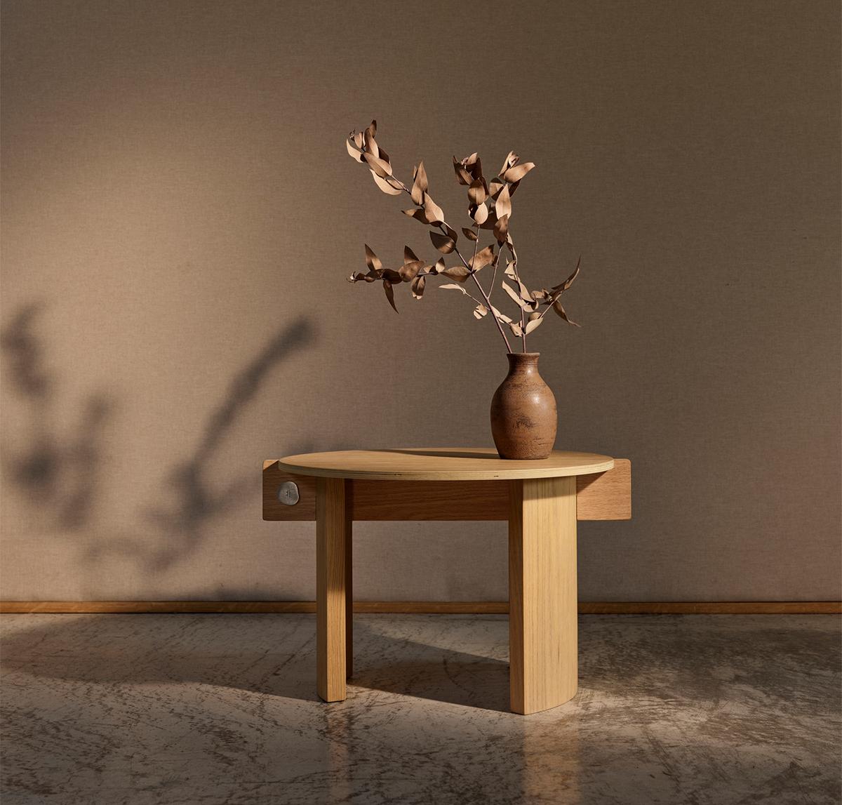 Woodwork KITA LIVING Flow Coffee Table Mini - Oak Wood For Sale