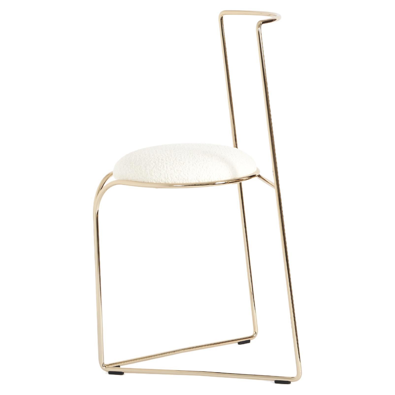 Flow Contemporary Chair in Metal and Fabric For Sale