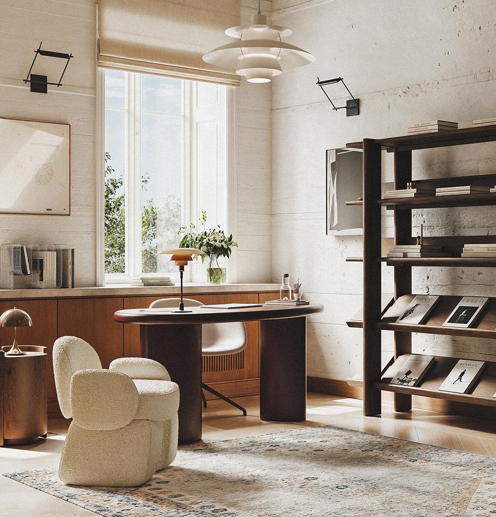 Scrivania Flow - Beige chiaro di Hermhaus in vendita 4