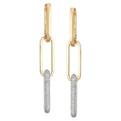 Flow Diamond 14K Yellow Gold Danglers Drop Earrings