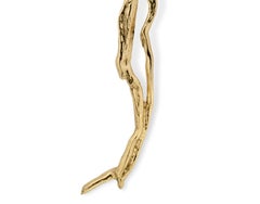 Flow Door Pull Left - Handcrafted Polished Brass - PullCast