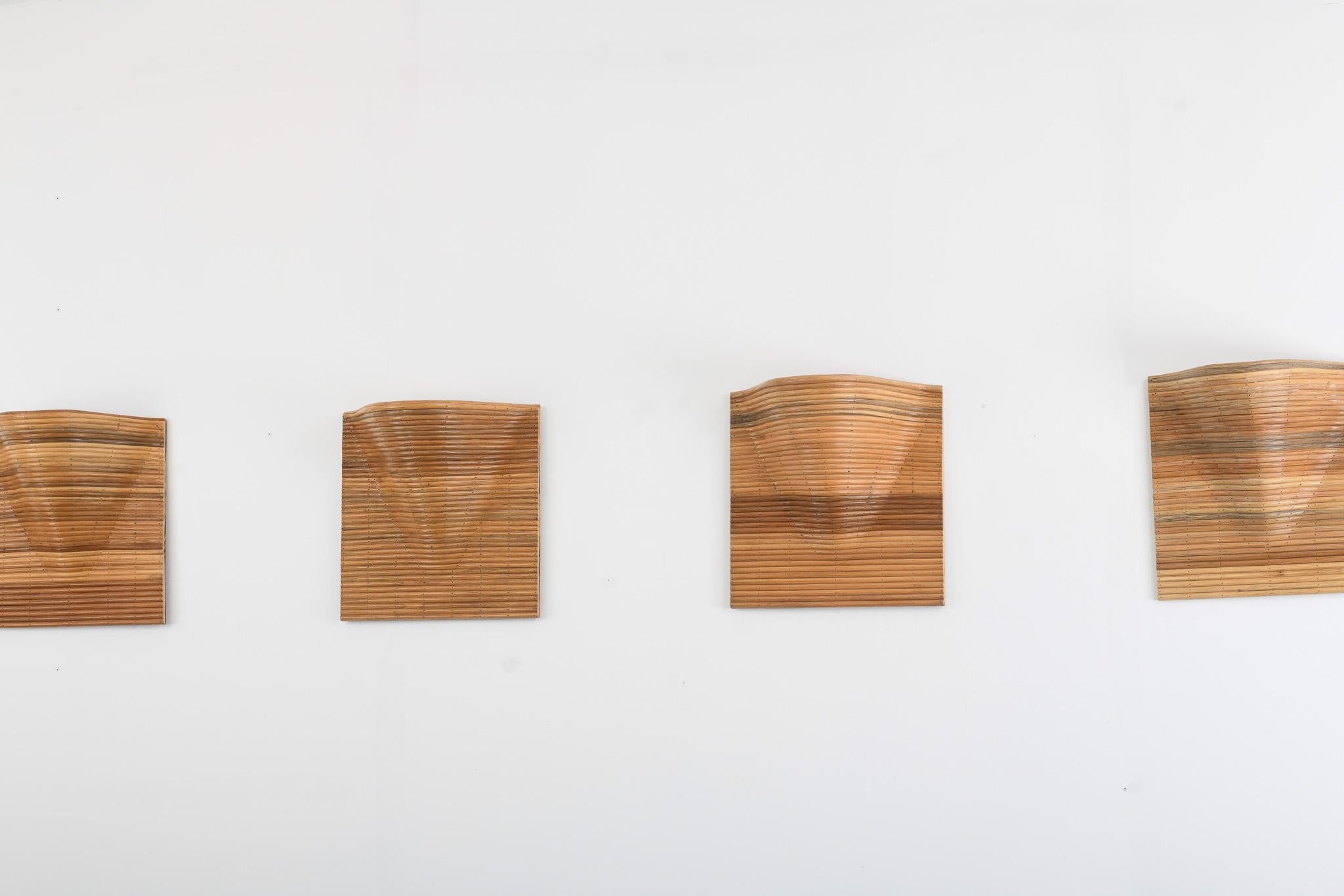 Lampade da parete Flow Form A quadrate (Set di quattro) di Rattanology in vendita 4
