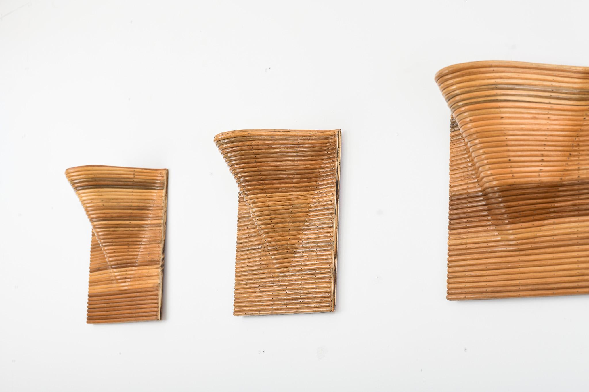 Lampade da parete Flow Form A quadrate (Set di quattro) di Rattanology in vendita 1
