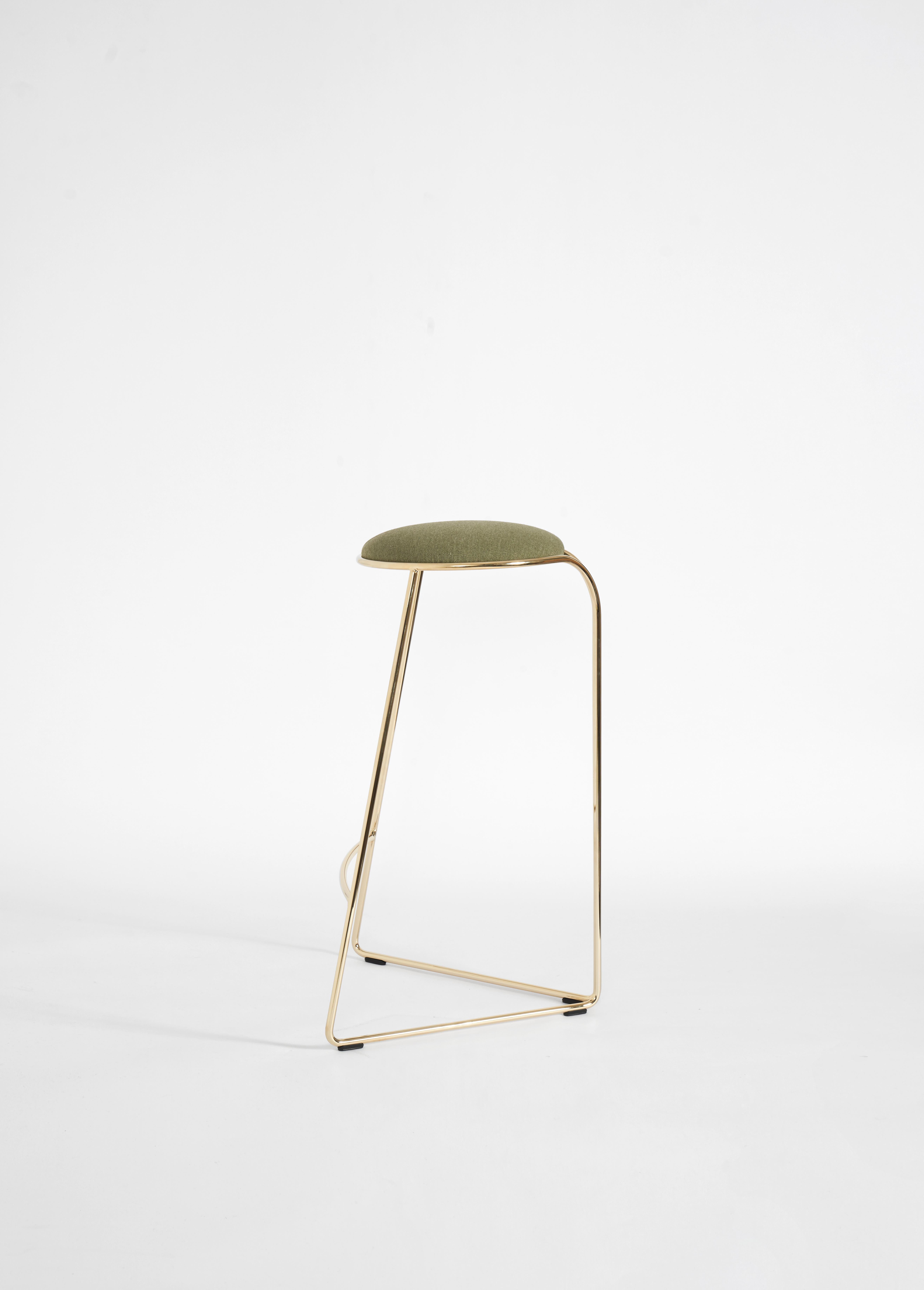 Flow Gold Taburete de bar y mostrador contemporáneo de Enrico Girotti - Made in Italy Siglo XXI y contemporáneo en venta