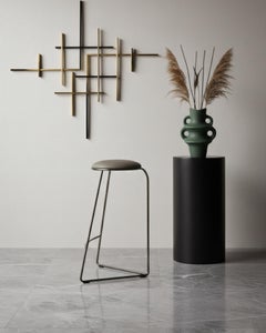 Taburete Flow Hi de Enrico Girotti  Edición Ultrablack