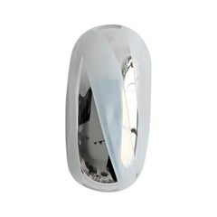 Flow Line III Contemporary Sculptural Silver and White Mirror by Homa