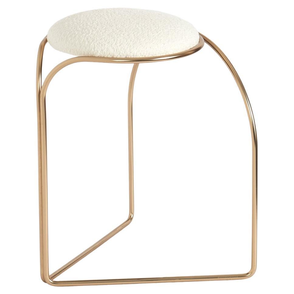 Flow Low Aureo, Contemporary Hocker Hergestellt in Italien von Edizioni Enrico Girotti im Angebot