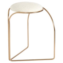 Flow Low Aureo, sgabello contemporaneo Made in Italy di Edizioni Enrico Girotti