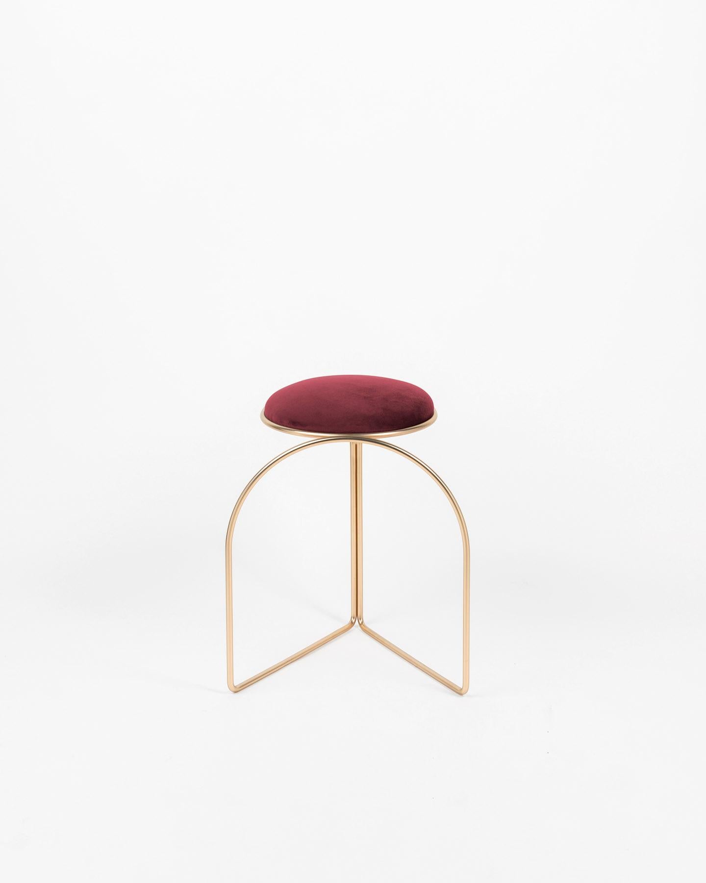 Post-Modern Flow Low Aureo Stool by GIROTTI ENRICO For Sale