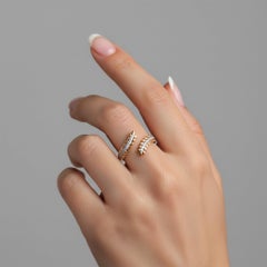 Flow Open Wrap 14K (or 18k upon request) Yellow Gold Diamond Ring