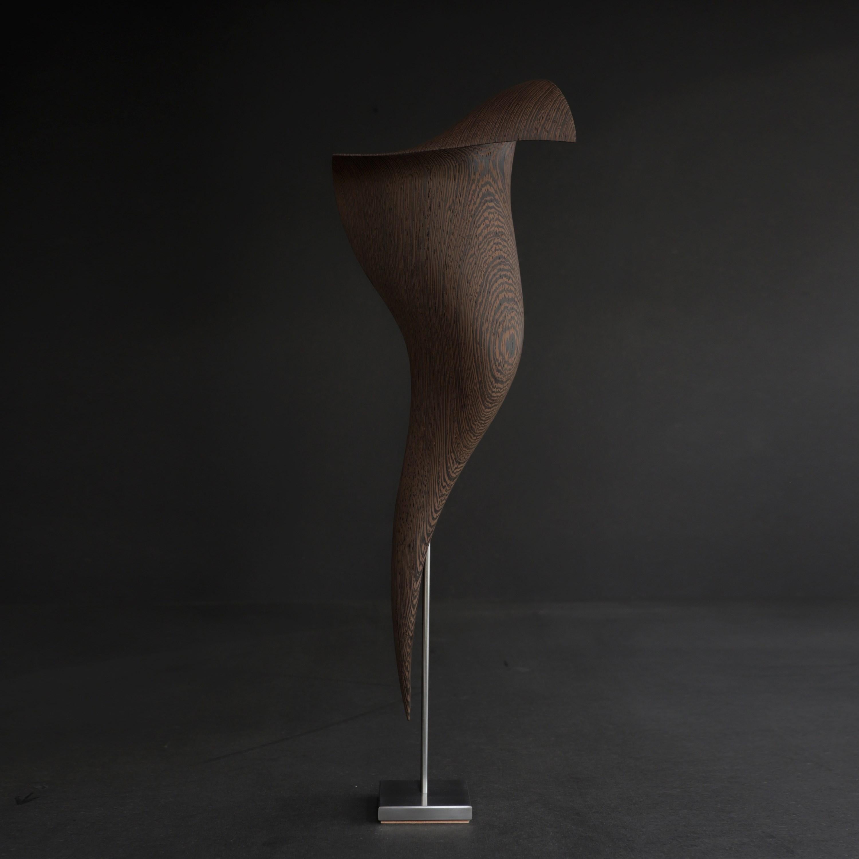 Flow Petit No 3, an Abstract Wooden Sculpture by the Danish Studio Egeværk 5