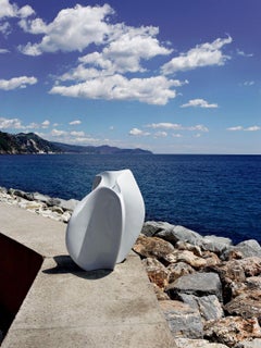 Fioriera Flow Grande Laccata Bianco di Serralunga, Zaha Hadid