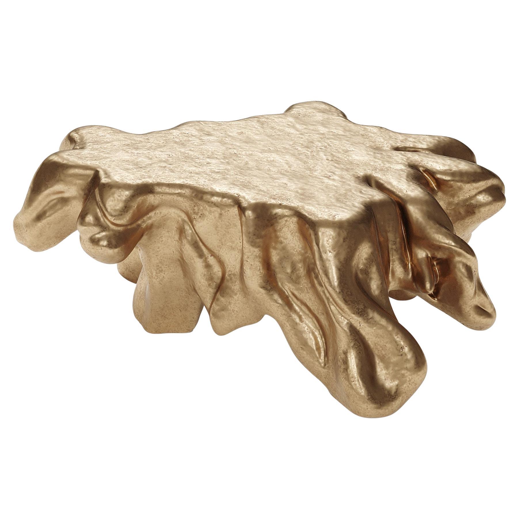 Flow Rida • Sculptural Hand-Cast Bronze Coffee Table by Odditi For Sale