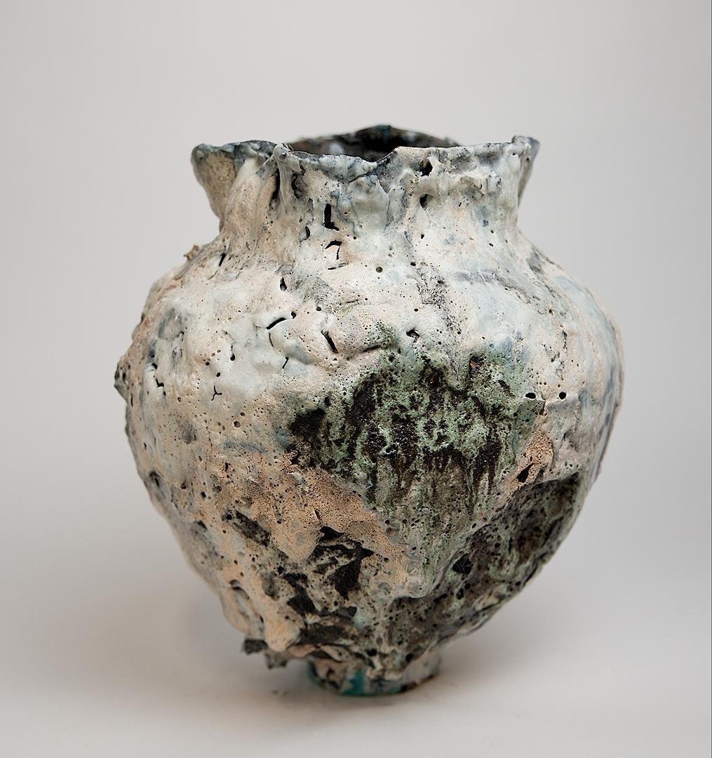 NEW line of Free Form hand built large vessels . flowing RIver 
Nuetral Cream with some crackle, texture unique statement vessel 
Added texture and sculpture
GReen
Part of our new  2024  Collector Series. Organic textures, colors and warm tones for