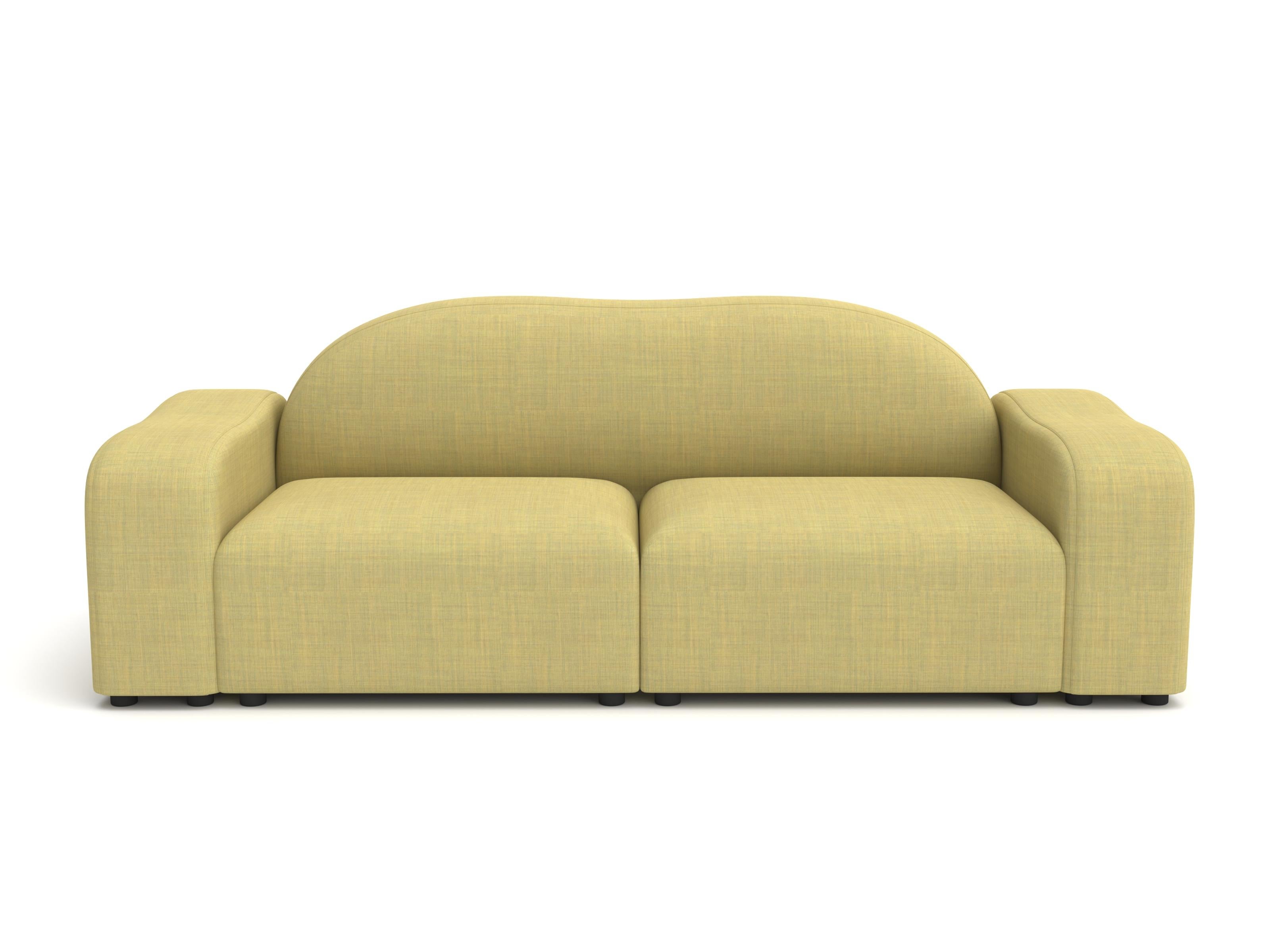 Divano Flow di Formiing, Remix Mustard
Fabrice: Remix 923

Personalizzazione: Disponibile in un'ampia gamma di tessuti e colori. 

Il divano Flow esprime versatilità senza sforzo e tocchi eleganti, abbinato a un tavolino e a un bracciolo. Il design