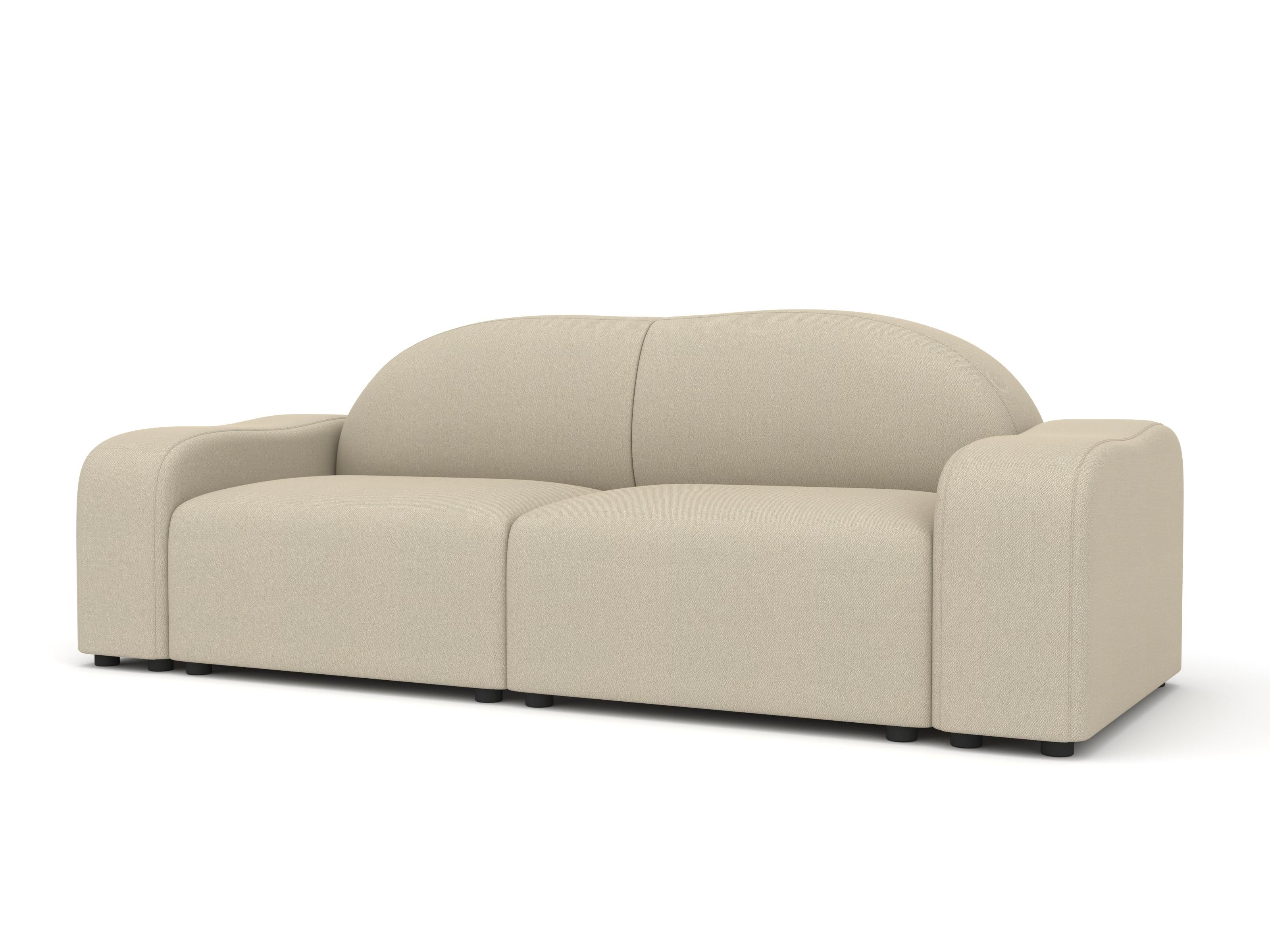 Sofá Flow Parted, 2 plazas, Vidar Topo Moderno en venta