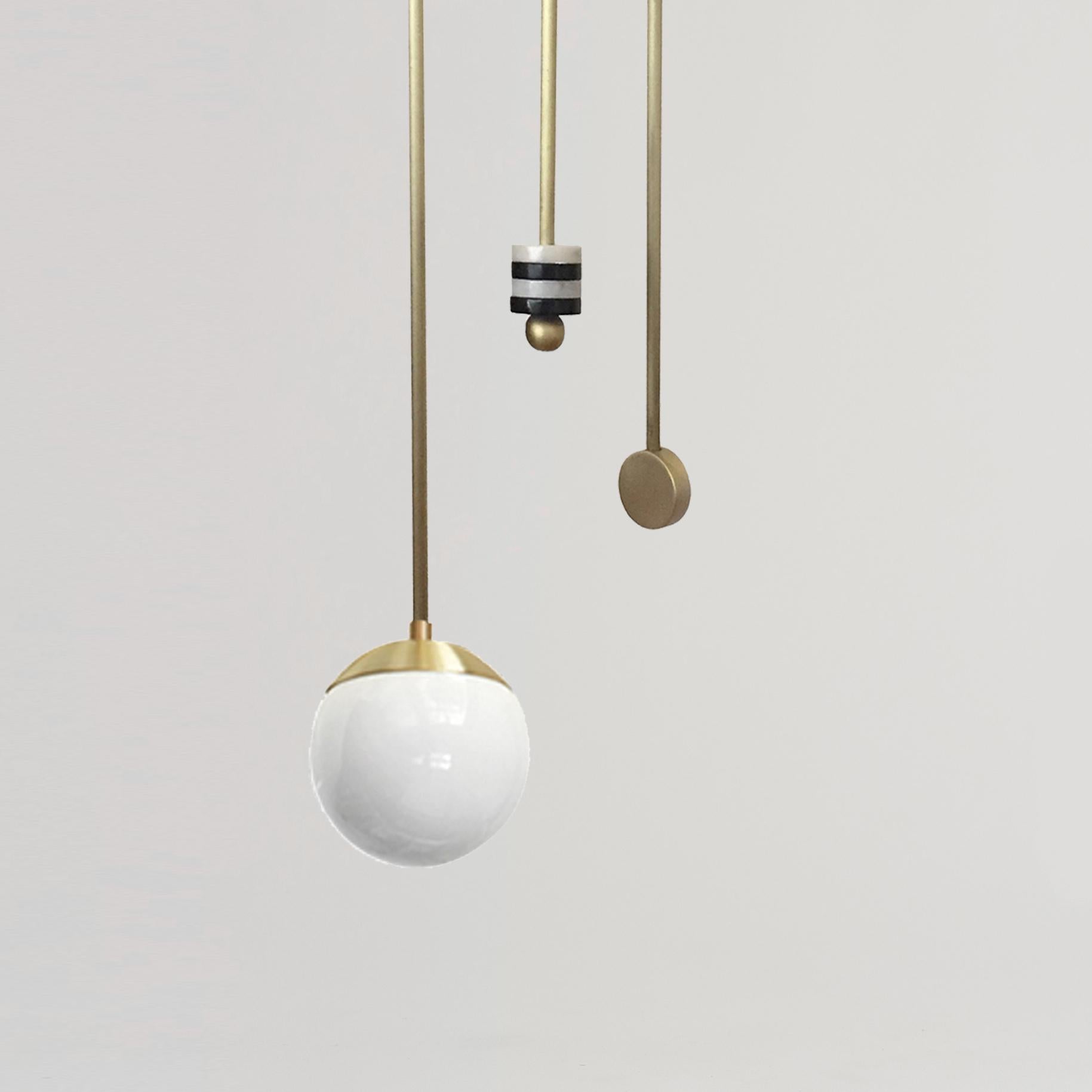 Mexican FLOW VERTICAL PENDANT LAMP, Contemporary, Sculptural Lighting by Rebeca Cors