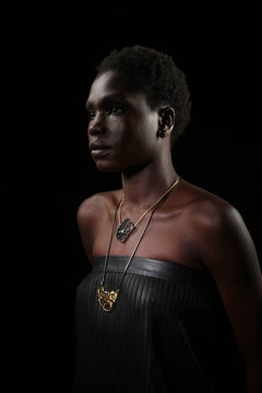 FLOWEN Sterling Silver Eyra Ear Crawler Earring in 18k Gold and Diamonds