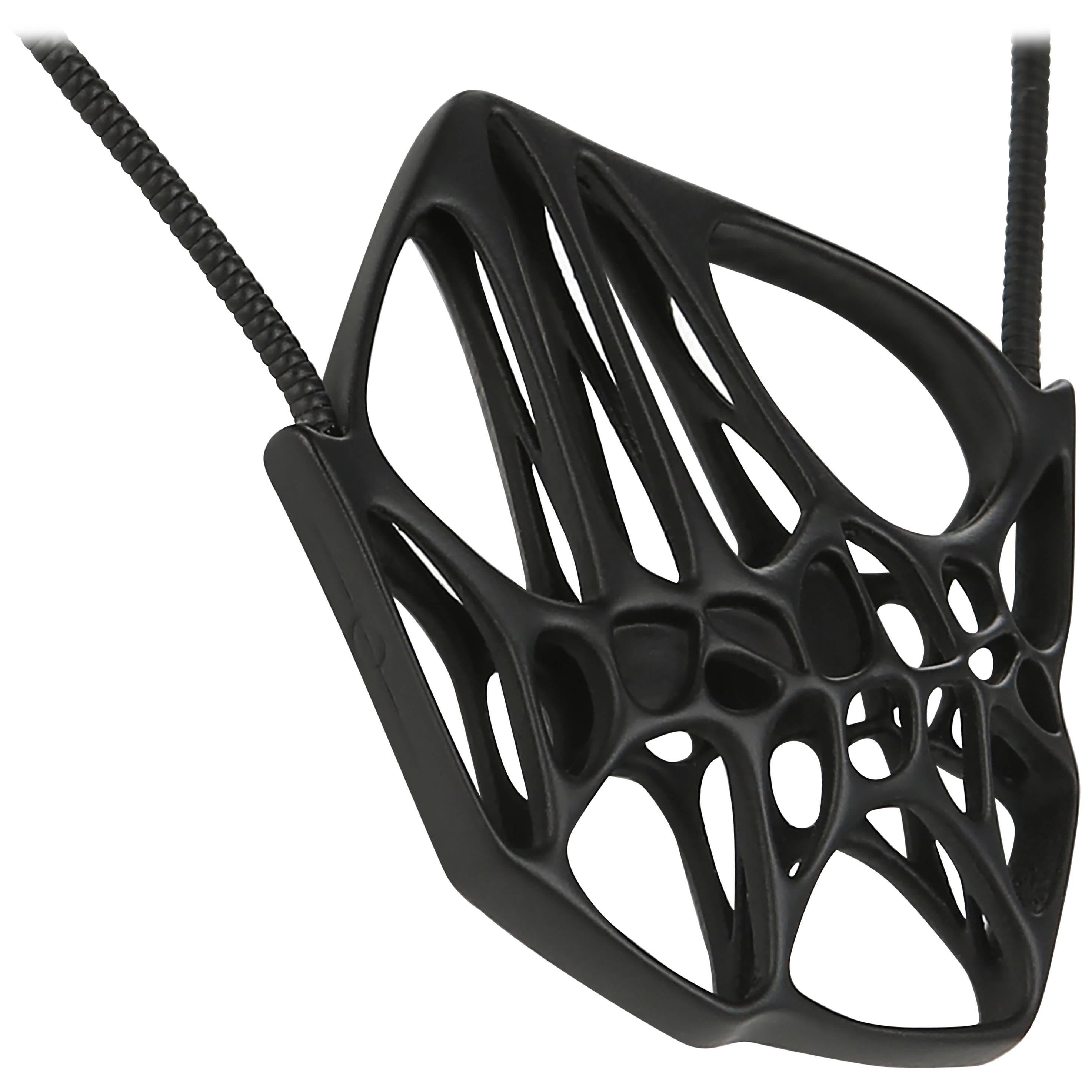 FLOWEN Sechs-Anhänger-Halskette aus Sterlingsilber mit schwarzem Gommato beschichtet