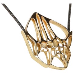FLOWEN Sterling Silver Hexa Pendant Necklace in 18K Gold