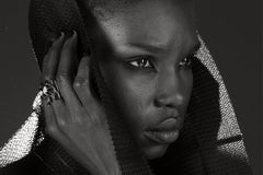 Flowen Bague cocktail Radix en argent sterling, ruthénium noir et diamants